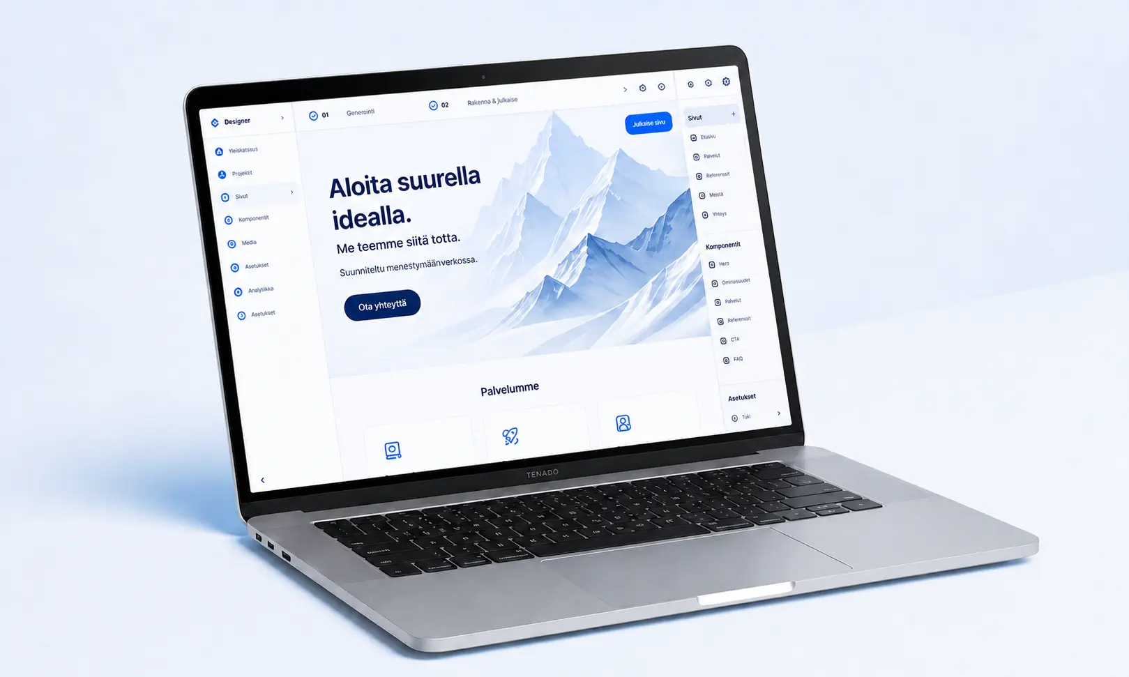Magnitude Finland - esimerkki AI-generoidusta sivustosta